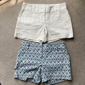 2 pair Ann Taylor Loft shorts size 00